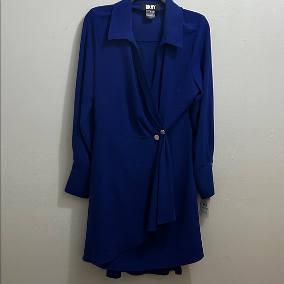 DKNY Royal Blue Long Sleeve Dress - Picture 3 of 7